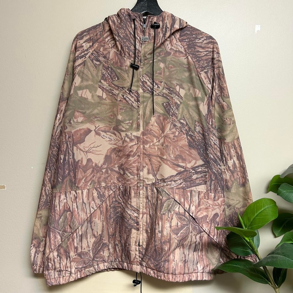 Vintage 90s Walls Realtree Camo Zip Up Jacket Mens XL Waterproof Hooded Coat